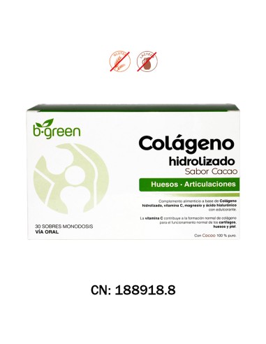 COLAGENO HIDROLIZADO SABOR CACAO - 30 SOBRES