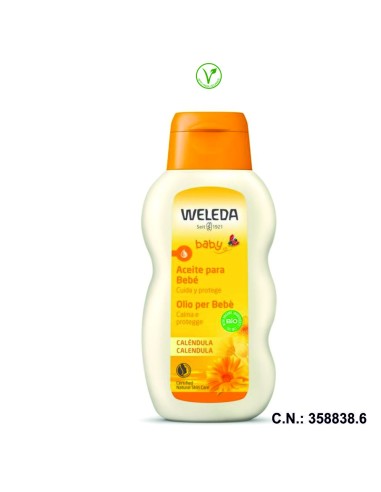 ACEITE DE CALENDULA PARA BEBE - 200ML.