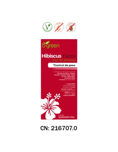 BGREEN HIBISCUS DETOX - 500ML.