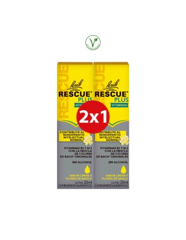 BACH RESCATE PLUS VITAMINAS GOTERO 2x1 - 20+20ML.