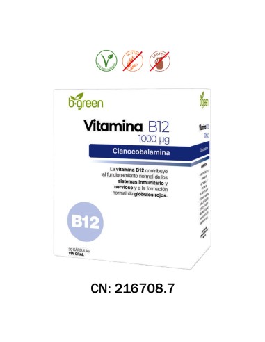 VITAMINA B12 1000MCG. - 30 CAPSULAS