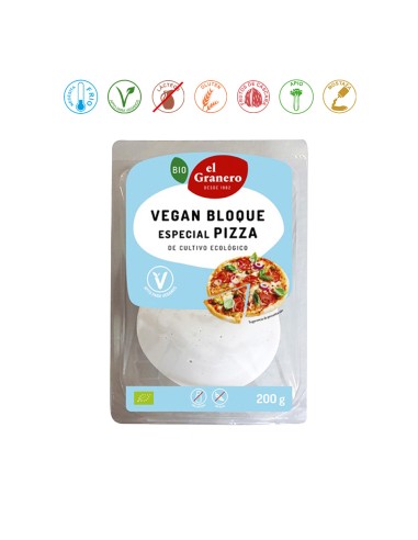 (F) VEGAN CHEESEE BLOQUE PIZZA BIO - 200GR.