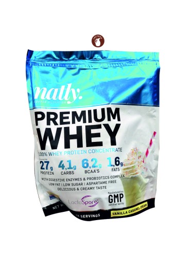 PREMIUM WHEY VAINILLA CARAMELO - 1KG.