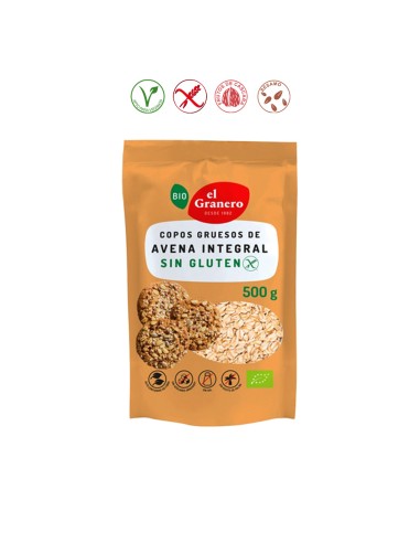 COPOS GRUESOS DE AVENA INTEGRAL SIN GLUTEN - 500 GR