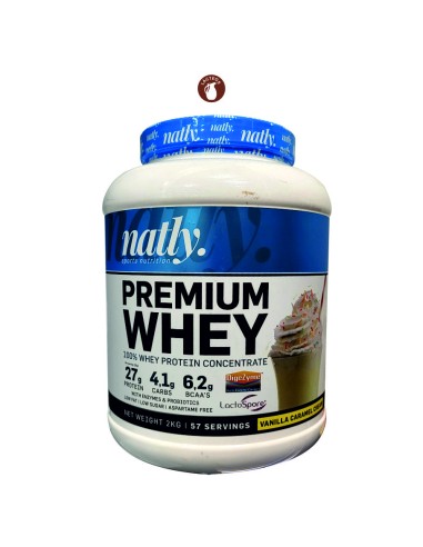 PREMIUM WHEY VAINILLA CARAMELO - 2KG.