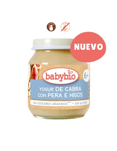 BABYBIO YOGUR CABRA PERA HIGO (+6M) - 130GR.