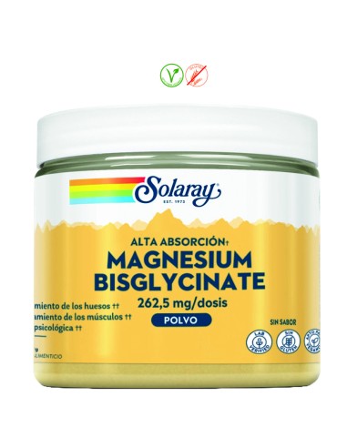 MAGNESIUM BISGLYCINATE POLVO ALTA ABSORCION - 179GR.