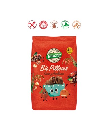 BIO PILLOWS CHOCOLATE AVELLANAS - 300GR.