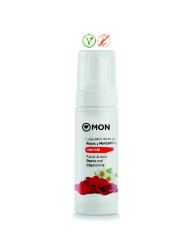 MOUSSE LIMPIADOR FACIAL ROSA Y MANZANILA - 150ML.