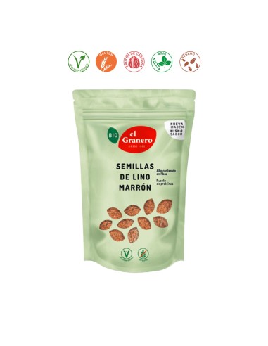 SEMILLA LINO MARRON BIO - 400GR.