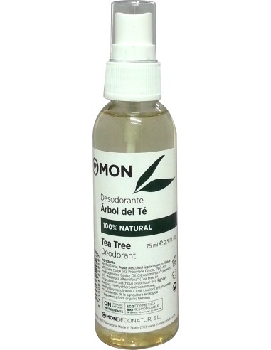 DESODORANTE 100% NATURAL ARBOL TE - 75ML.