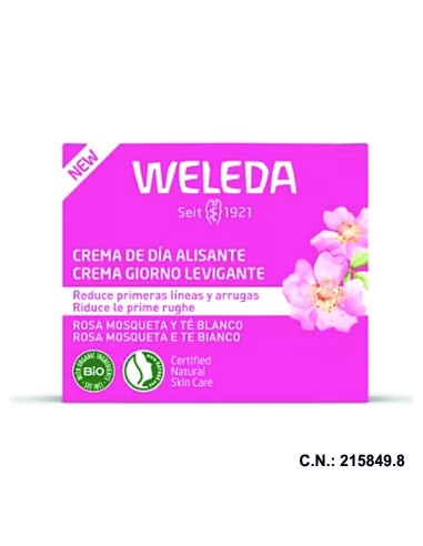 CREMA DIA ROSA ALISANTE MOSQUETA TE BLANCO - 40ML.