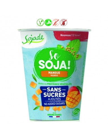 (F) SOJADE MANGO SIN AZUCAR AÑADIDO - 400GR.