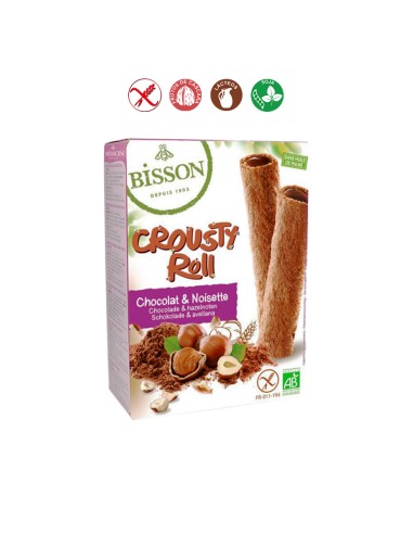 GALLETA ROLL RELLENAS CHOCOLATE Y AVELLANAS - 125G