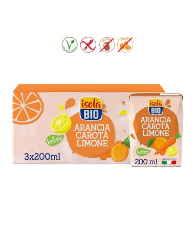 ZUMO DE NARANJA, ZANAHORIA Y LIMON BIO PACK - 3x20