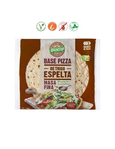 BASE PIZZA TRIGO ESPELTA MASA FINA 3 UNIDADES - 390GR.