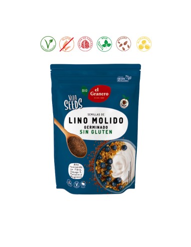 VITASEEDS SEMILLA DE LINO GERMINADO MOLIDA - 200GR