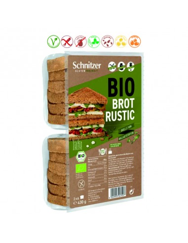 PAN MOLDE REBANADAS RUSTIC SIN GLUTEN - 430GR.