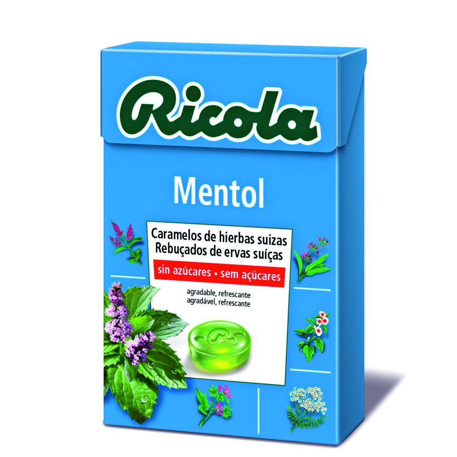 RICOLA CARAMELOS SIN AZUCAR MENTOL - 50GR.