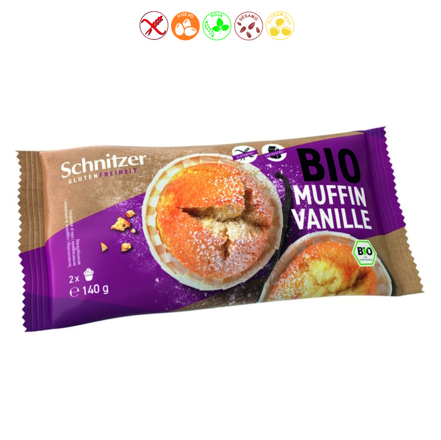MUFFINS VAINILLA SIN GLUTEN BIO - 140GR.