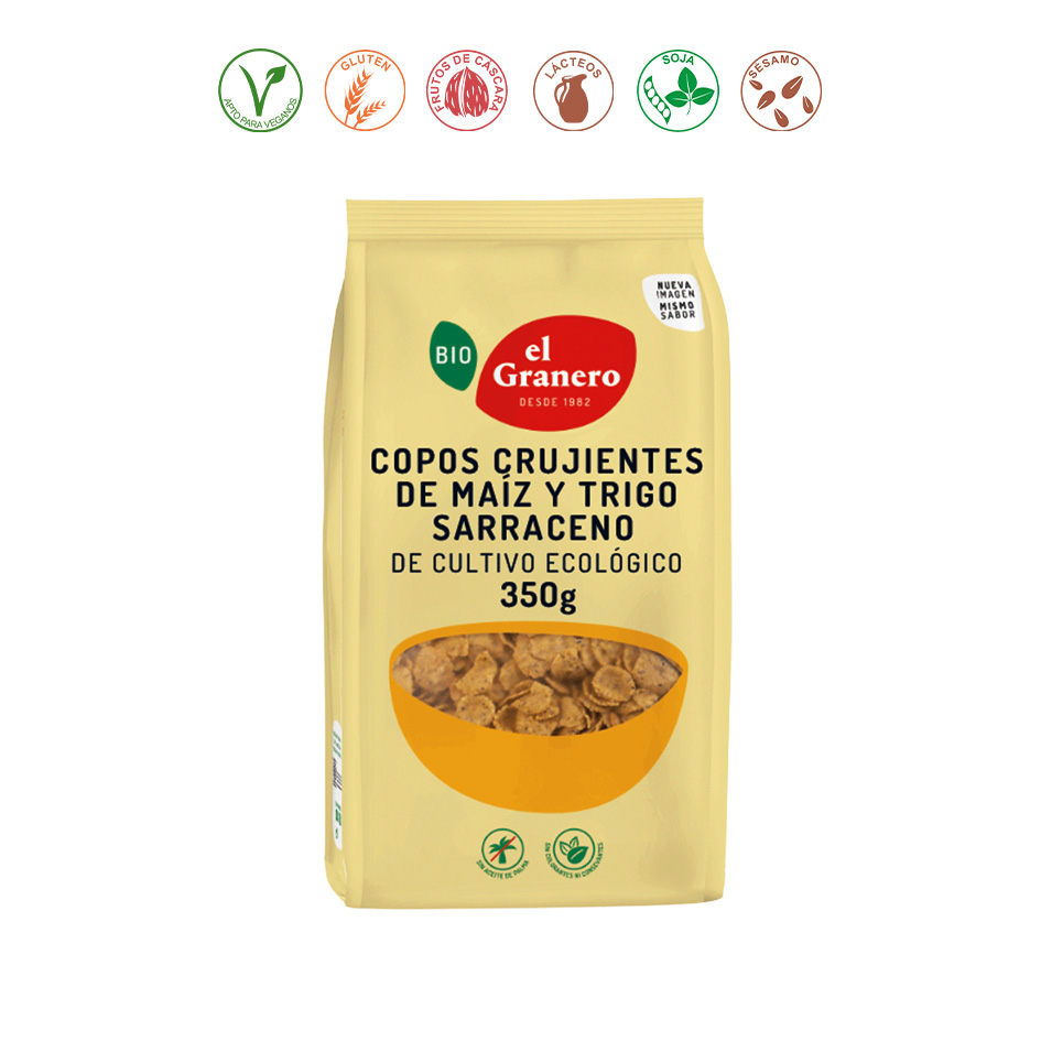 COPOS CRUJIENTES DE MAIZ Y TRIGO SARRACENO BIO - 350 GR