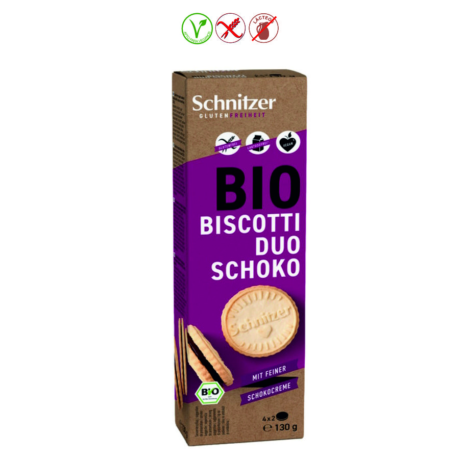 GALLETAS RELLENAS DUO CHOCOLATE SIN GLUTEN - 130GR.